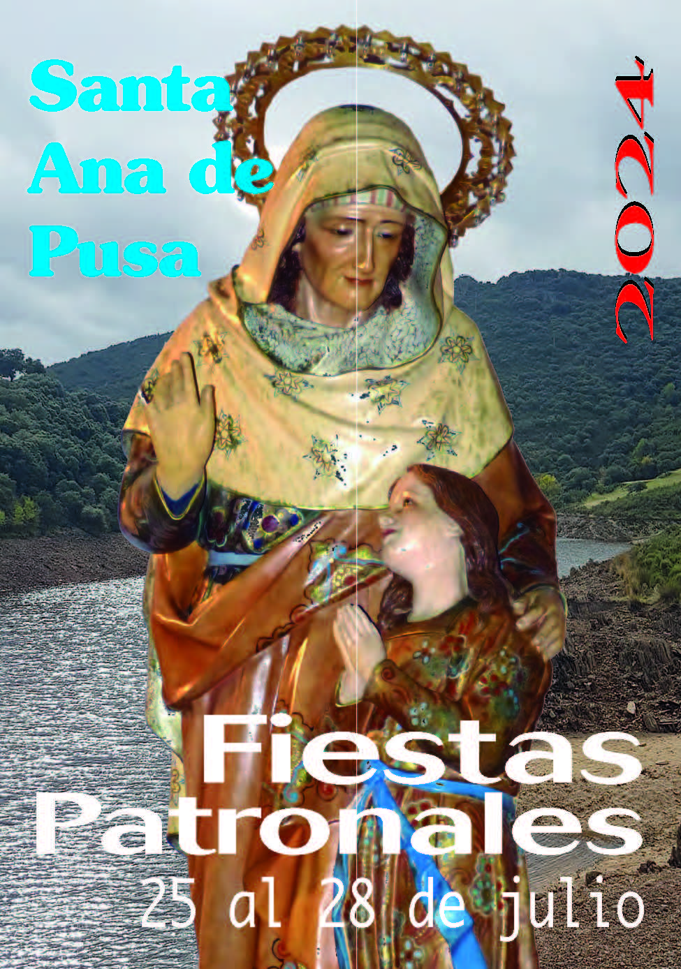Cartel de Fiestas patronales en honor a Santa Ana 2024